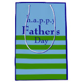 Personalized All-Occasion Spring Green and Blue Medium Cadeauzakje (Voorkant)