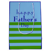 Personalized All-Occasion Spring Green and Blue Medium Cadeauzakje (Achterkant)