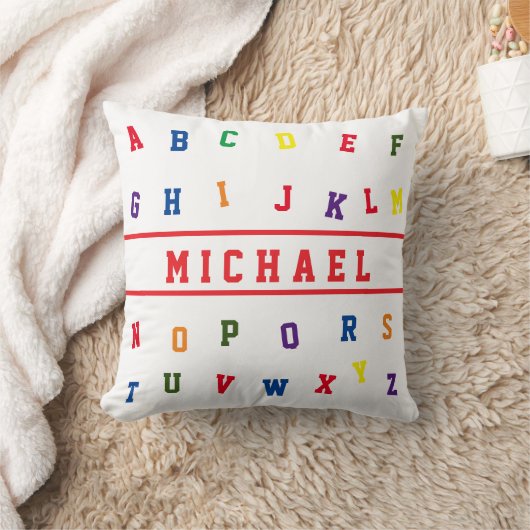 Personalized Alphabet  Throw Pillow Kussen (Deken)