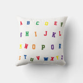 Personalized Alphabet  Throw Pillow Kussen (Achterkant)