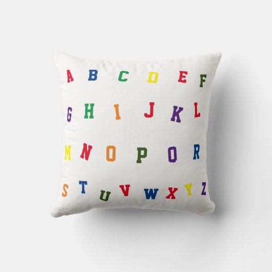Personalized Alphabet  Throw Pillow Kussen (Achterkant)