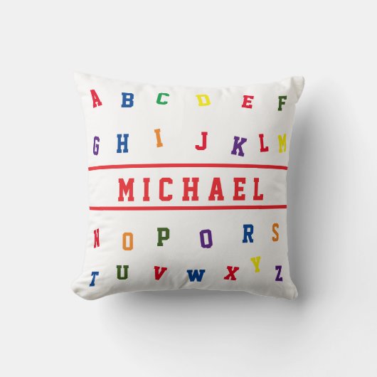 Personalized Alphabet Throw Pillow Kussen (Voorkant)