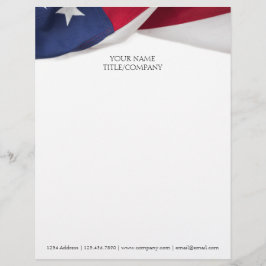 Personalized American Flag Company Name Business  Briefhoofd