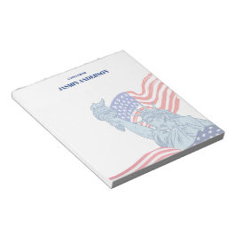 Personalized American Flag Patriotic USA Notitieblok