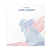 Personalized American Flag Patriotic USA  Notitieblok (Voorkant)