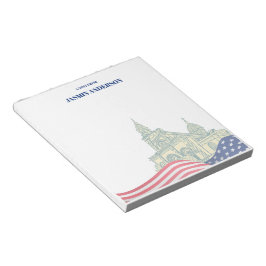 Personalized American Flag Patriotic USA Notitieblok
