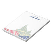 Personalized American Flag Patriotic USA  Notitieblok (Linkerzijde)