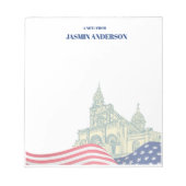 Personalized American Flag Patriotic USA  Notitieblok (Voorkant)