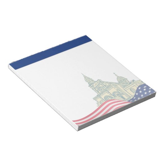 Personalized American Flag Patriotic USA  Notitieblok (Schuin)