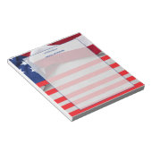 Personalized American Flag Patriotic USA  Notitieblok (Schuin)