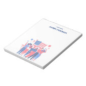 Personalized American Flag Patriotic USA  Notitieblok (Linkerzijde)