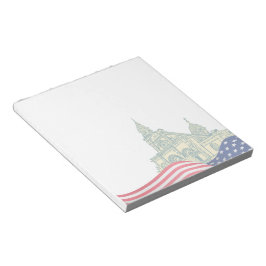Personalized American Flag Patriotic USA Notitieblok
