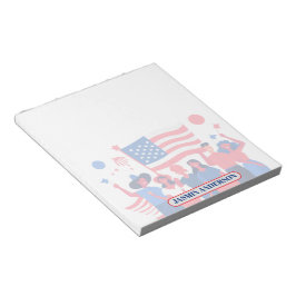 Personalized American Flag Patriotic USA Notitieblok