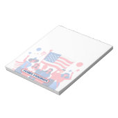Personalized American Flag Patriotic USA  Notitieblok (Linkerzijde)