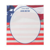 Personalized American Flag Patriotic USA  Notitieblok (Voorkant)