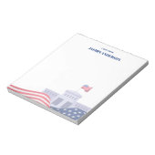 Personalized American Flag Patriotic USA  Notitieblok (Linkerzijde)