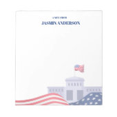 Personalized American Flag Patriotic USA  Notitieblok (Voorkant)