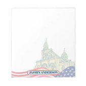 Personalized American Flag Patriotic USA  Notitieblok (Voorkant)