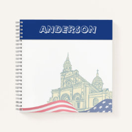 Personalized American Flag Patriotic USA Notitieboek