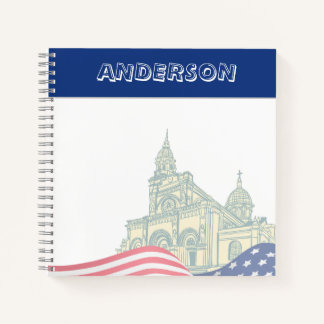 Personalized American Flag Patriotic USA Notitieboek