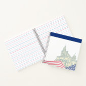 Personalized American Flag Patriotic USA Notitieboek (Binnen)