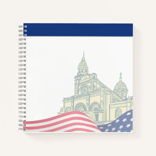 Personalized American Flag Patriotic USA Notitieboek (Voorkant)