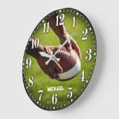 Personalized American Football Custom Name Grote Klok (Hoek)