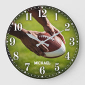 Personalized American Football Custom Name Grote Klok (Voorkant)