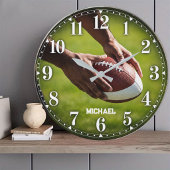 Personalized American Football Custom Name Grote Klok