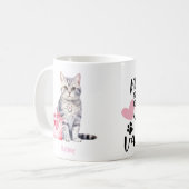 Personalized American Shorthair Cat Valentine's  Koffiemok (Voorkant links)