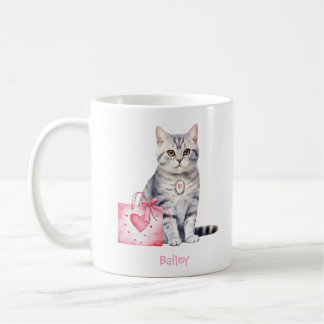 Personalized American Shorthair Cat Valentine's Koffiemok