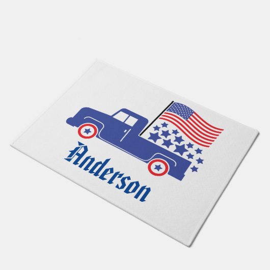 Personalized American Truck Deurmat (Schuin)
