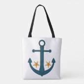 Personalized Anchor & Starfish Mother of the Groom Tote Bag (Achterkant)