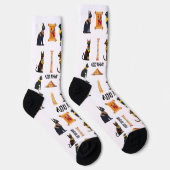 Personalized Ancient Egyptian Cat Socks & Pyramids Sokken (Rechts)