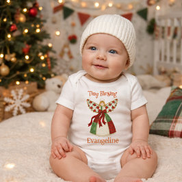 Personalized Angel Design – Cute Patchwork Style Romper