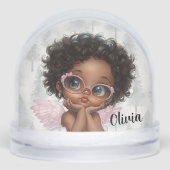 Personalized Angel Snow Globe Christmas Keepsake Sneeuwbol (Voorkant)