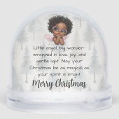 Personalized Angel Snow Globe Christmas Keepsake Sneeuwbol (Achterkant)