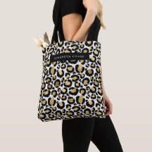 Personalized Animal Print Canvas tas