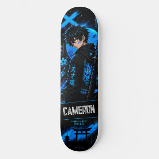 Personalized Anime  Black Cyan Samurai Persoonlijk Skateboard
