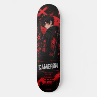 Personalized Anime Black Red Samurai  Persoonlijk Skateboard