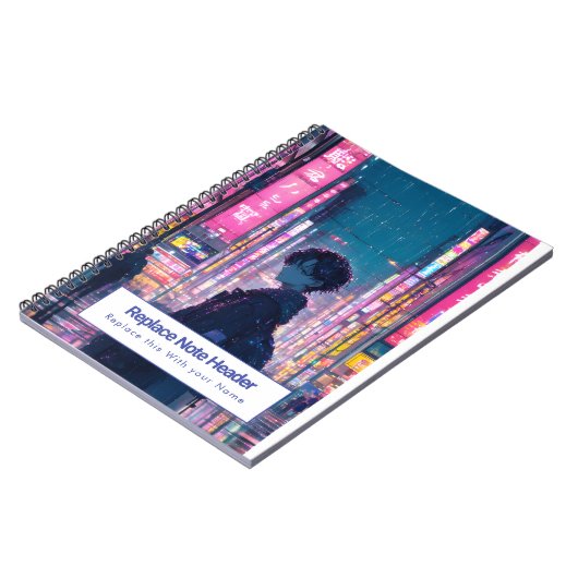 Personalized Anime Themed Notebook Notitieboek (Linkerzijde)