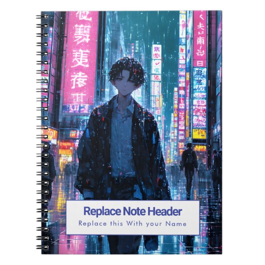 Personalized Anime Themed Notebook Notitieboek (Voorkant)