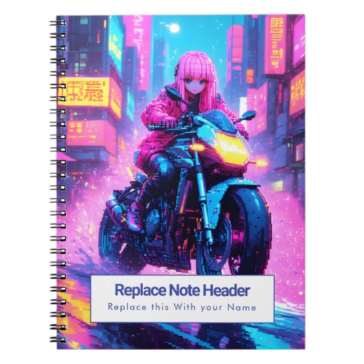 Personalized Anime Themed Notebook Notitieboek (Voorkant)