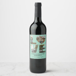 Personalized Anniversary Photo Wine Bottle Label Wijn Etiket