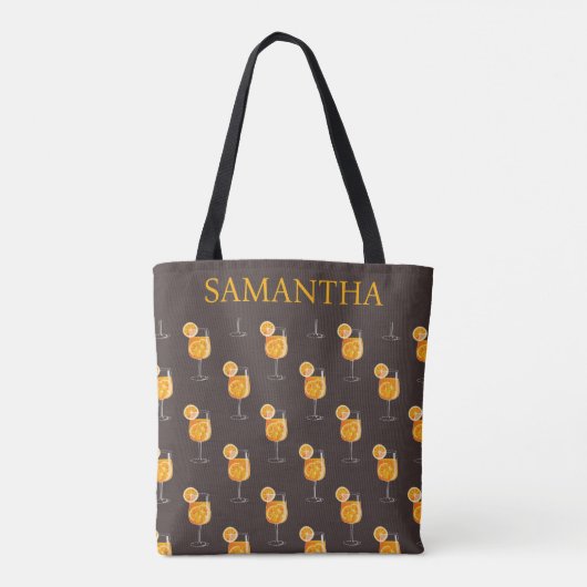 Personalized Aperol Spritz Cocktail Tote Bag (Achterkant)