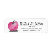 PERSONALIZED Apple waterverf, leraar Etiket (Voorkant)