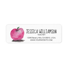 PERSONALIZED Apple waterverf, leraar Etiket