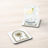 Personalized April Birth Month Flower Coaster Bier Onderzetter (Rechterzijde)