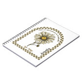 Personalized April Birth Month Flower Notebook Notitieboek (Linkerzijde)