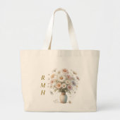 Personalized April Daisy Tote Bag (Voorkant)
